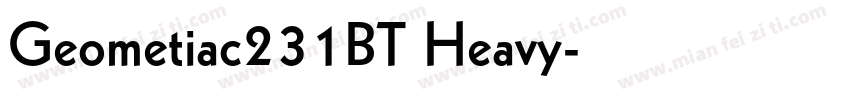 Geometiac231BT Heavy字体转换